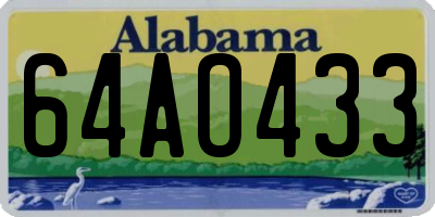 AL license plate 64AO433