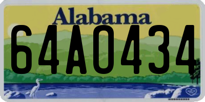 AL license plate 64AO434
