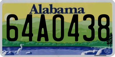 AL license plate 64AO438