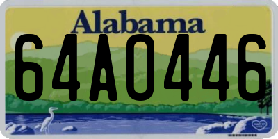 AL license plate 64AO446