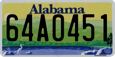AL license plate 64AO451