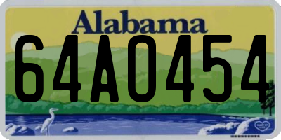 AL license plate 64AO454