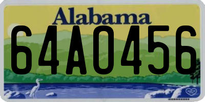 AL license plate 64AO456