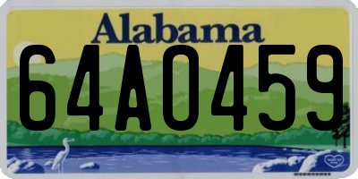 AL license plate 64AO459
