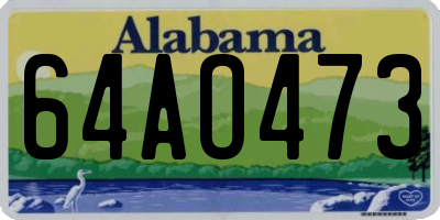 AL license plate 64AO473