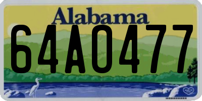 AL license plate 64AO477