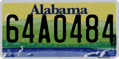 AL license plate 64AO484