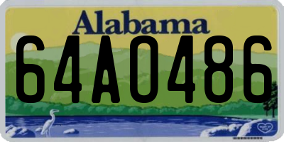 AL license plate 64AO486