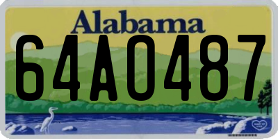 AL license plate 64AO487