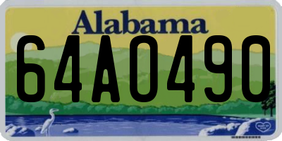 AL license plate 64AO490