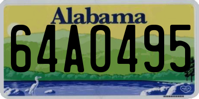 AL license plate 64AO495