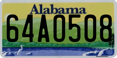 AL license plate 64AO508