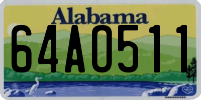 AL license plate 64AO511