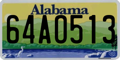 AL license plate 64AO513