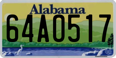 AL license plate 64AO517