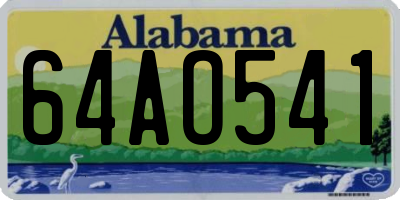 AL license plate 64AO541