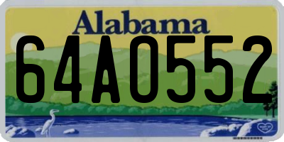 AL license plate 64AO552