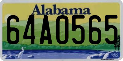 AL license plate 64AO565