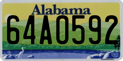 AL license plate 64AO592
