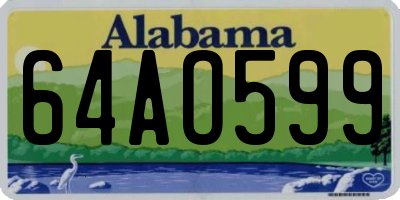 AL license plate 64AO599