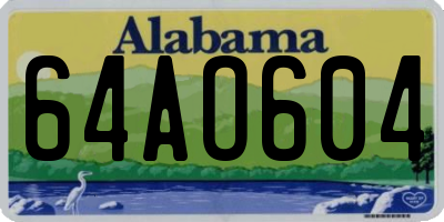 AL license plate 64AO604