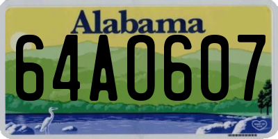 AL license plate 64AO607