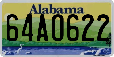AL license plate 64AO622