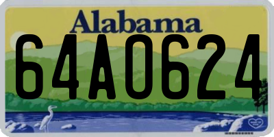 AL license plate 64AO624