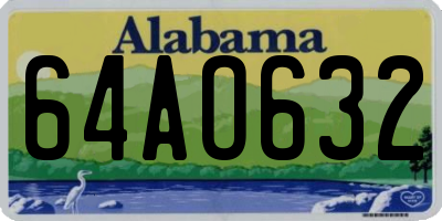 AL license plate 64AO632