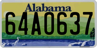 AL license plate 64AO637