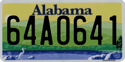 AL license plate 64AO641