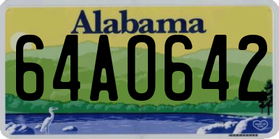 AL license plate 64AO642