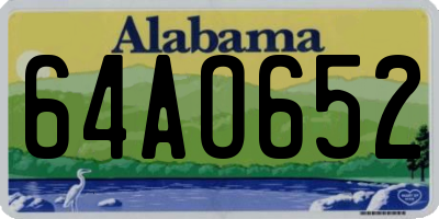 AL license plate 64AO652