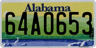 AL license plate 64AO653