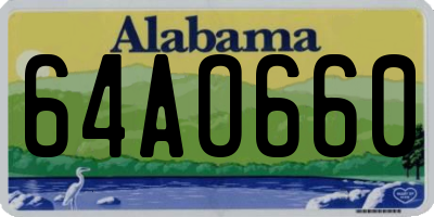 AL license plate 64AO660