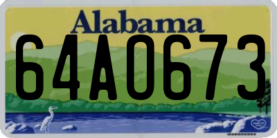 AL license plate 64AO673