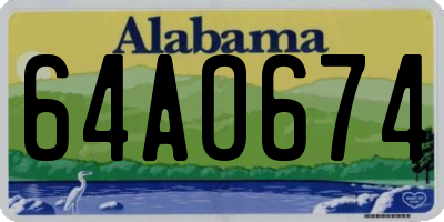 AL license plate 64AO674