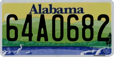AL license plate 64AO682