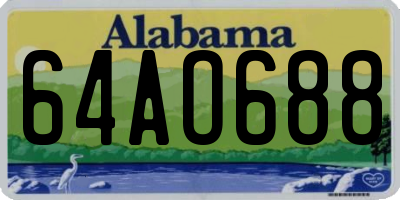 AL license plate 64AO688