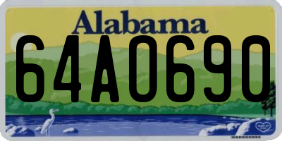 AL license plate 64AO690