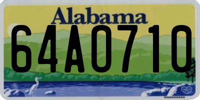 AL license plate 64AO710