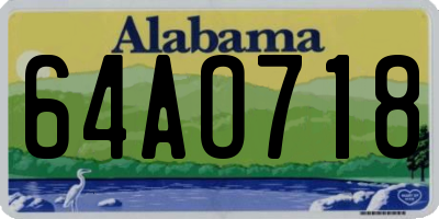 AL license plate 64AO718
