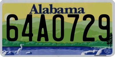 AL license plate 64AO729