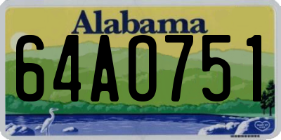 AL license plate 64AO751