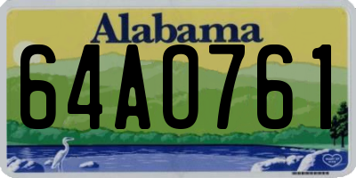 AL license plate 64AO761