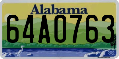 AL license plate 64AO763