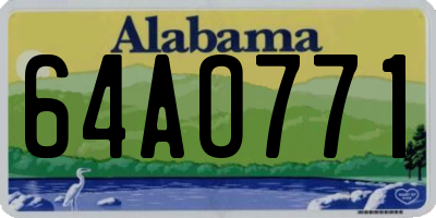 AL license plate 64AO771