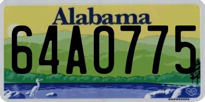 AL license plate 64AO775