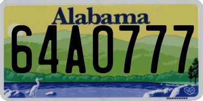 AL license plate 64AO777