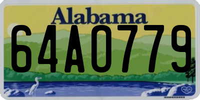 AL license plate 64AO779